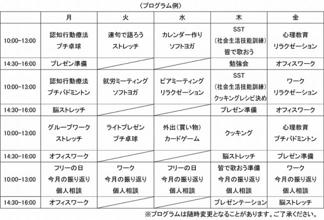 ショートケア・デイケアのご案内
